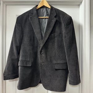 CHAPS mens dark brown corduroy waves cotton sport coat suit jacket blazer 42S